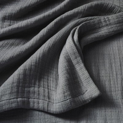 Full/Queen Rayon from Bamboo Matelasse Blanket Dark Gray - Casaluna