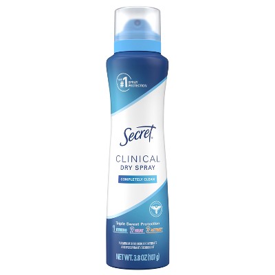 Secret Clinical Dry Spray Antiperspirant & Deodorant - Completely Clean - 3.8oz