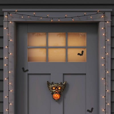 8" Halloween Swirly Eyed Owl Doorbell Decorative Prop - Hyde and EEK! Boutique