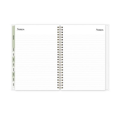 The Everygirl X Day Designer 2024-25 Weekly/Monthly Planner with Notes 8.625"x5.875" Wirebound Frosted PP Floral Olive: Student Day Planner