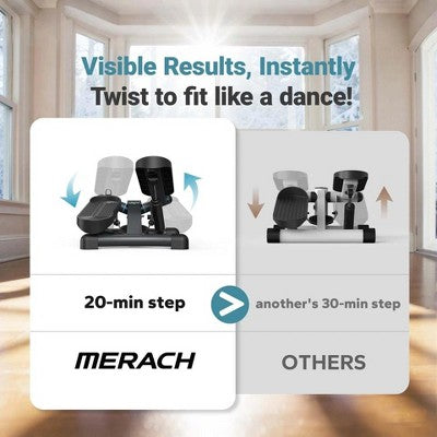 New MERACH Mini Stepper Exercise Equipment with Resistance Bands for Full Body (LOCAL PICKUP ONLY)