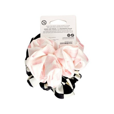 Goody x MacKenzie Childs Satin Scrunchie - Pink - 2ct: Hair Styling, Travel Size, Elastic, All Hair Types