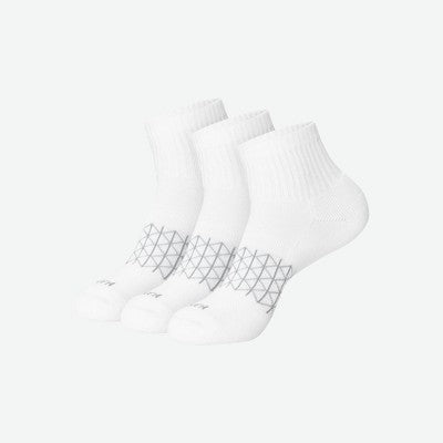 Hanes Men's Absolute Comfort Cushioned Ankle Socks 3pk - Moisture-Wicking, White 6-12