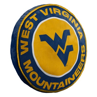 15" NCAA West Virginia Mountaineers Cloud Pillow: Sports Team Logo Plush