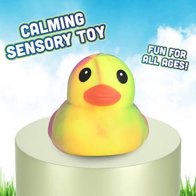 Sunny Days Jumbo Squeezy Ducks - Tie Dye Yellow