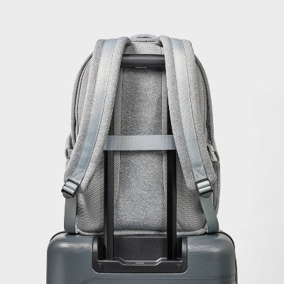 14L Faux Neoprene Backpack - All In Motion Heather Gray: High School 16" Laptop
