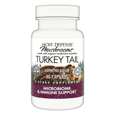 Host Defense Turkey Tail Mushroom Vegan Capsules - 30ct: Organic, Non-GMO, Dietary Supplements