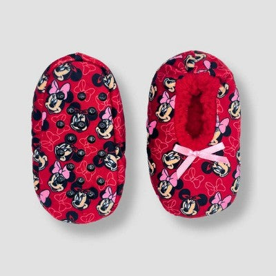 Toddler Girls' Minnie Mouse Ballet Slippers - Red 2T-3T