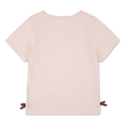 Levi's Girls' Cowgirl Side-Tie T-Shirt - Light Pink/Brown M