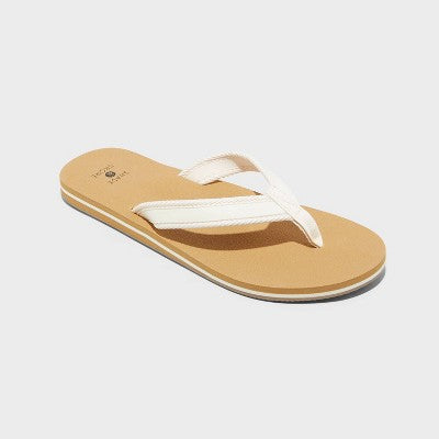 Women's Nona Sandals White 6: Slip-On Open Toe, Medium Width