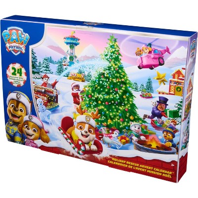 Paw Patrol Holiday Rescue 2025 Advent Calendar, 24 Surprise Toys Figures, Miniature Vehicles & Accessories, Kids Toys for Boys & Girls Ages 3 and Up