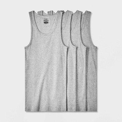 Men's Tank Top - Goodfellow & Co Heathered Gray M: Lightweight, Scoopneck, Pullover