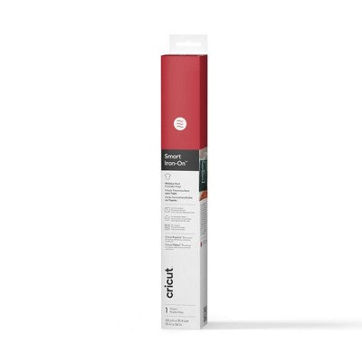 Cricut 3' Smart Iron-On Vinyl - Red: Heat Transfer Vinyl, PET Material, 12" Width, 36" Length