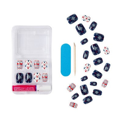 Kiss Nails Voguish Fantasy Fake Nails - Snow Much Fun - 33ct