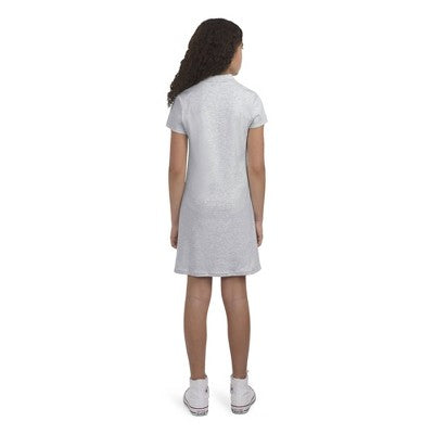 Converse Girls' Short Sleeve Polo Dress - Heather Cream XS