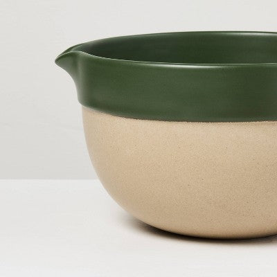 Set of 2 Ceramic Mixing Bowls Green- Hearth & Hand with Magnolia