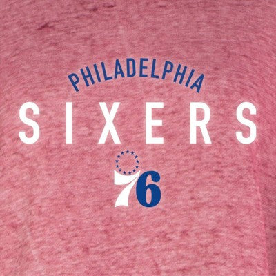 NBA Philadelphia 76ers Women's Burnout Crew Neck Fleece Sweatshirt - M