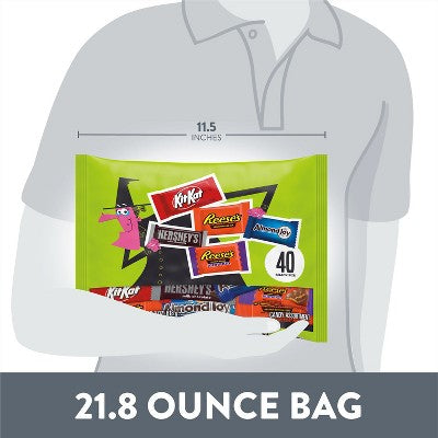 HERSHEY'S Chocolate Assorted Halloween Candy Snack Size - 21.8oz/40pc