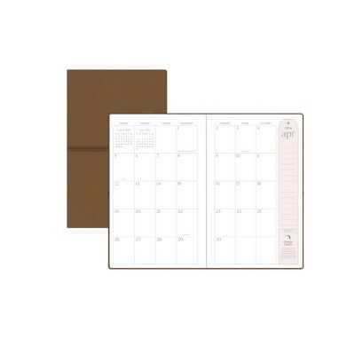 Rhi James for Blue Sky Weekly/Monthly Planner 15 Month Bookbound 5"x8" Faux Leather Hardcover - Chestnut