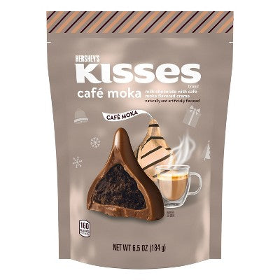 HERSHEY'S KISSES Espresso Stand Up Pouch Christmas Candy Chocolate - 6.5oz