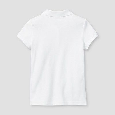 Girls' Short Sleeve Pique Uniform Polo Shirt Cat & Jack White XXL