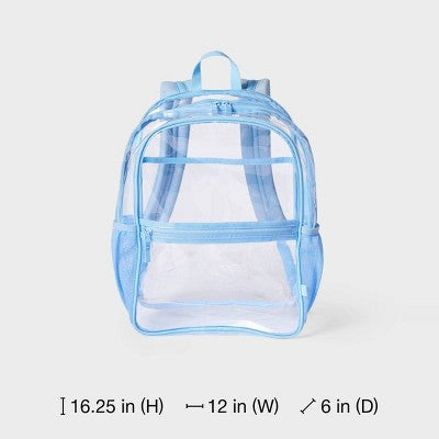 16.25" Clear Backpack - All In Motion Light Blue