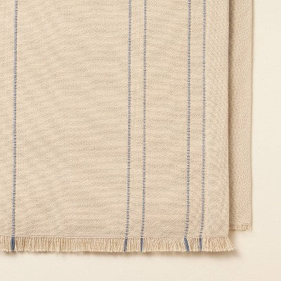Striped Table Runner Natural/Blue - Hearth & Hand with Magnolia