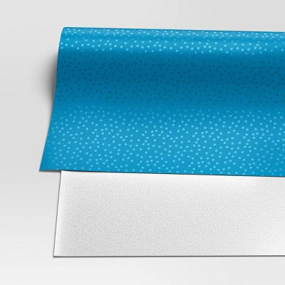 20 sq ft Reversible Glitter/Snowflake Christmas Gift Wrap Blue - Wondershop (LOCAL PICKUP ONLY)