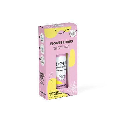 Oopsie Poopsie Toilet Odor Eliminator Toilet Spray - Flower Citrus - 2 fl oz: Ammonia-Free, Aluminum-Free, Dye-Free, Paraben-Free, Sulfate-Free