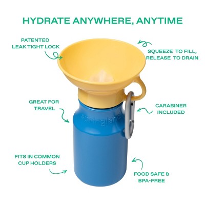 Springland 15 fl oz Mini Travel Dog Water Bottle - Blueberry/Yellow