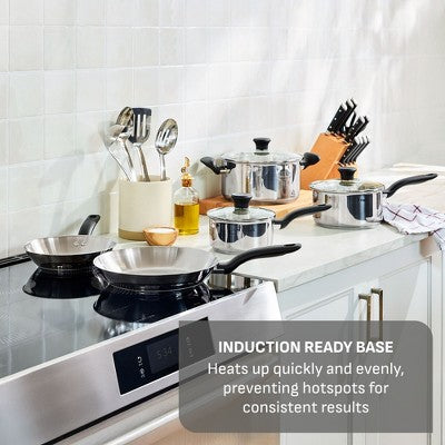 T-Fal Simply Cook 2pc (8.5" and 11") Stainless Steel Fry Pan Set