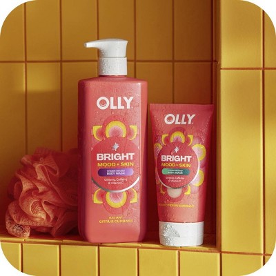 OLLY Bright Mood and Skin Vitamin-Infused Mini Body Wash - Travel Size - Citrus Currant - 3 fl oz: Paraben-Free, Sulfate-Free, Gel Form