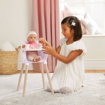 LullaBaby Baby Doll Pink High Chair with Accessories
