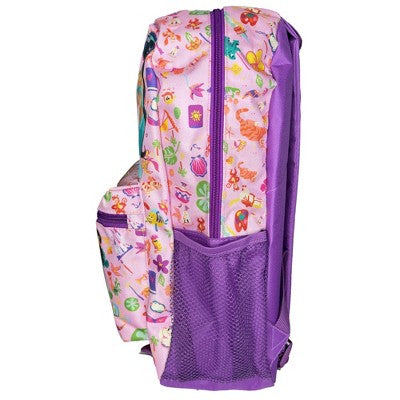 Disney Princess 16" Nylon School Backpack With 2 Mesh Side Pockets and 1 Small Front Pocket