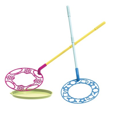 Giant Bubble Wands - 2 pack with 8 fl oz Play Sprinkler - Sun Squad