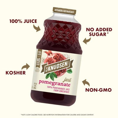 R.W. Knudsen Just Pomegranate Juice - 32 fl oz: No Pulp, 100% Juice