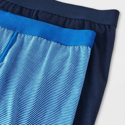 Men's 2pk Boxer Briefs - Goodfellow & Co Blue Striped S