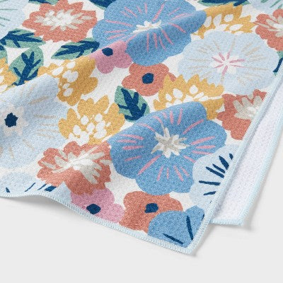 2pc Quick Dry All Over Floral Waffle Oversize Bath Towel - Room Essentials