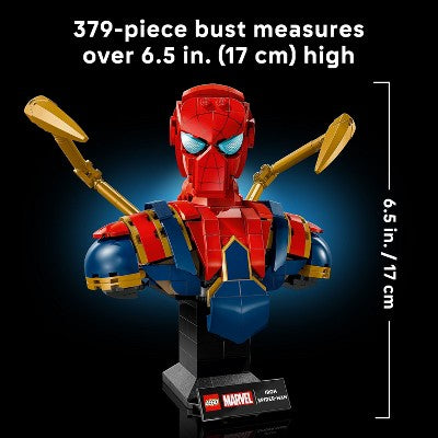 LEGO Marvel Iron Spider-Man Bust Building Kit for Adults 76326
