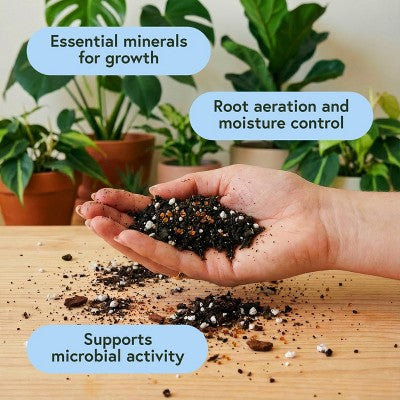 WE THE WILD Soil That Hydrates Premium Organic Moisture-Control Potting Mix For Houseplants 6qt
