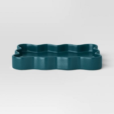 Scallop Tray Teal - Room Essentials