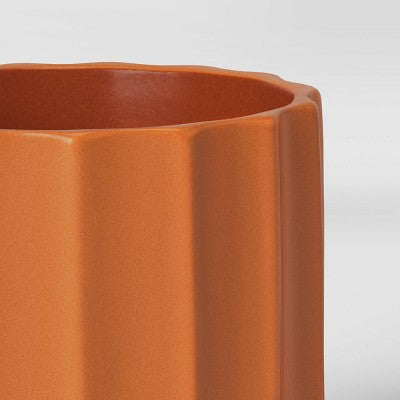 Geared Terracotta Indoor Outdoor Planter Pot Orange 5.88"x5.88" - Threshold