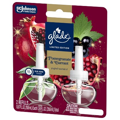Glade PlugIns Scented Oil Air Freshener Refills - Pomegranate & Currant - 1.34oz/2ct