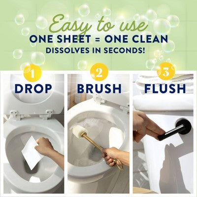 Clean Cult Toilet Bowl Cleaner Sheets - Fresh Lemon - 32ct