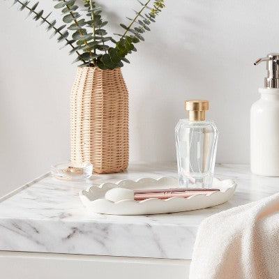 New Traditional Ceramic Bath Tray - Threshold