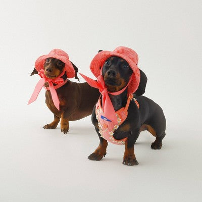 Hooray House Floral Dog Sun Bucket Hat - L/XL