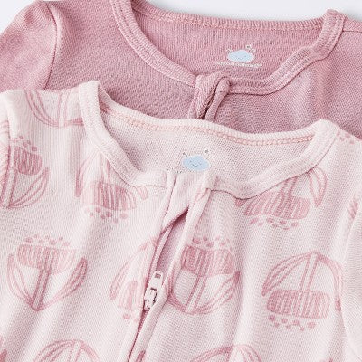 Baby 2pk Floral So Very Soft Modal Blend Sleep N' Play 9M