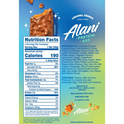 Alani Protein Bars Caramel Crunch - 4ct/6.77oz