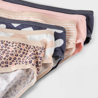 Girls' 14pk 'Leopard' Hipster Underwear - Cat & Jack Cream 4
