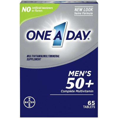 One A Day Men's 50+ Multivitamin Tablets - 65ct